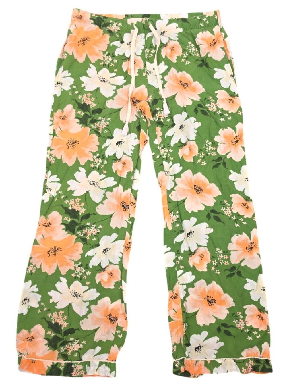 Women's Gilligan & O'Malley Floral Green Super Soft Pajama Pants Size Medium